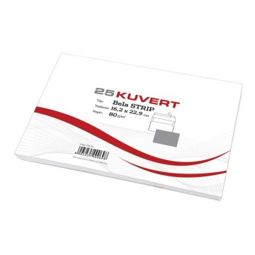 Kuverta C5 BELA 162x229mm 80gr 25/1 23170