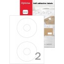 Etikete laser Optima, premer CD, 117 mm 32110