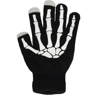 ROKAVICE TOUCH GLOVES PLETENE ČRNE