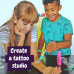 Tattoo Factory Kit II. Educational game supplied with a kraft paper gift bag (100 g/m²)