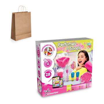 Perfume & Soap Factory Kit III. Educational game supplied with a kraft paper gift bag (115 g/m²)