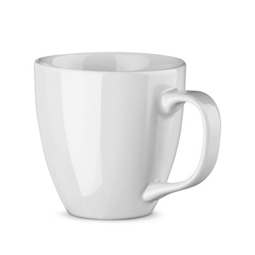 Velika skodelica za čaj - bela - 450ml iz porcelana 94046