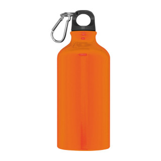 Metal drinking bottle with carabiner Kielce