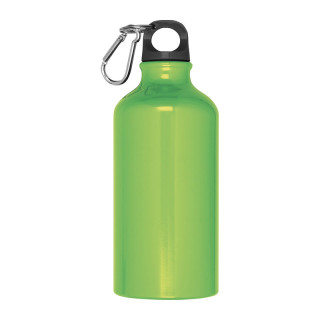 Metal drinking bottle with carabiner Kielce