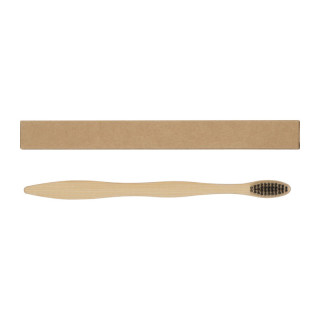 Lesena zobna ščetka v kartonski škatlici ECO brush, beige 243013